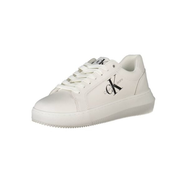 Calvin Klein White Leather Womens Sneaker - Image 3