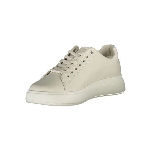 Calvin Klein Beige Leather Women Sneaker - Image 3