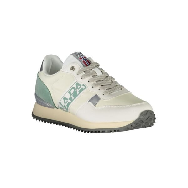 Napapijri Chic White Lace-Up Sports Sneakers with Contrast Detail - Image 3