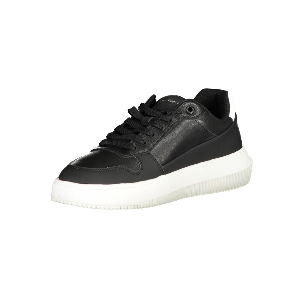 Calvin Klein Sleek Black Lace-Up Sneakers with Contrast Details - Image 2
