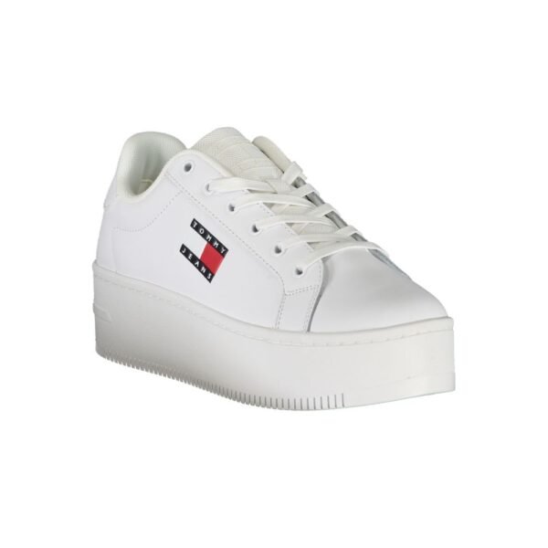 Tommy Hilfiger White Polyester Sneaker - Image 2
