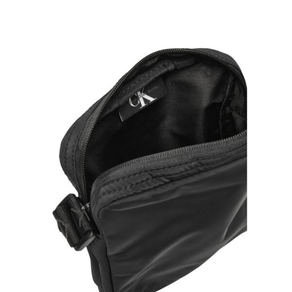 Calvin Klein Black Recycled Polyester Messenger Bag - Image 4