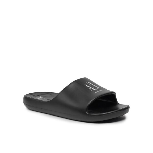 Armani Exchange Black And White Polyethylene Sandal