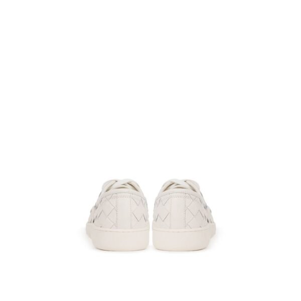 Bottega Veneta White Leather Sneaker - Image 5