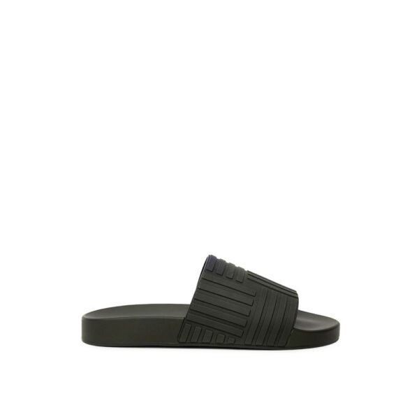 Bottega Veneta Black Cotton Sandal