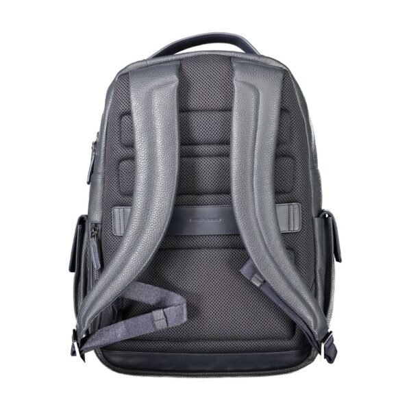 Piquadro Blue Leather Men Backpack - Image 2