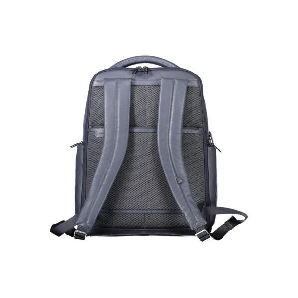 Piquadro Blue Leather Men Backpack - Image 2