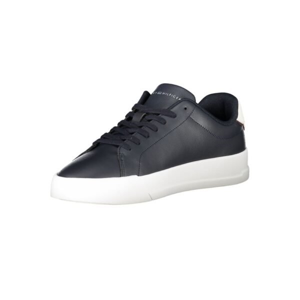 Tommy Hilfiger Blue Leather Men Sneaker - Image 3