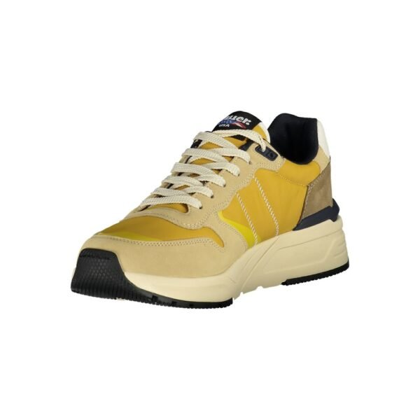 Blauer Beige Polyester Men Sneaker - Image 3