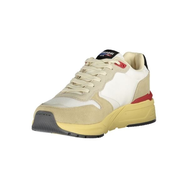 Blauer Beige Polyester Men Sneaker - Image 3